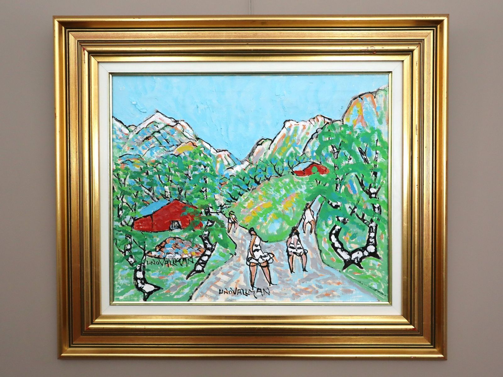 Valley Walk Oil On Canvas., midden 20e eeuw