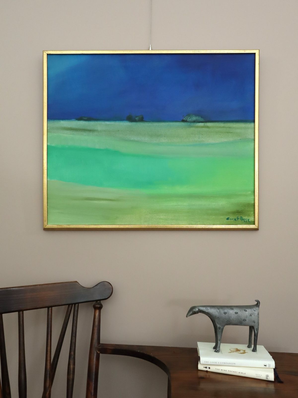 Where The Sky Deepens Oil On Canvas. photo furniture