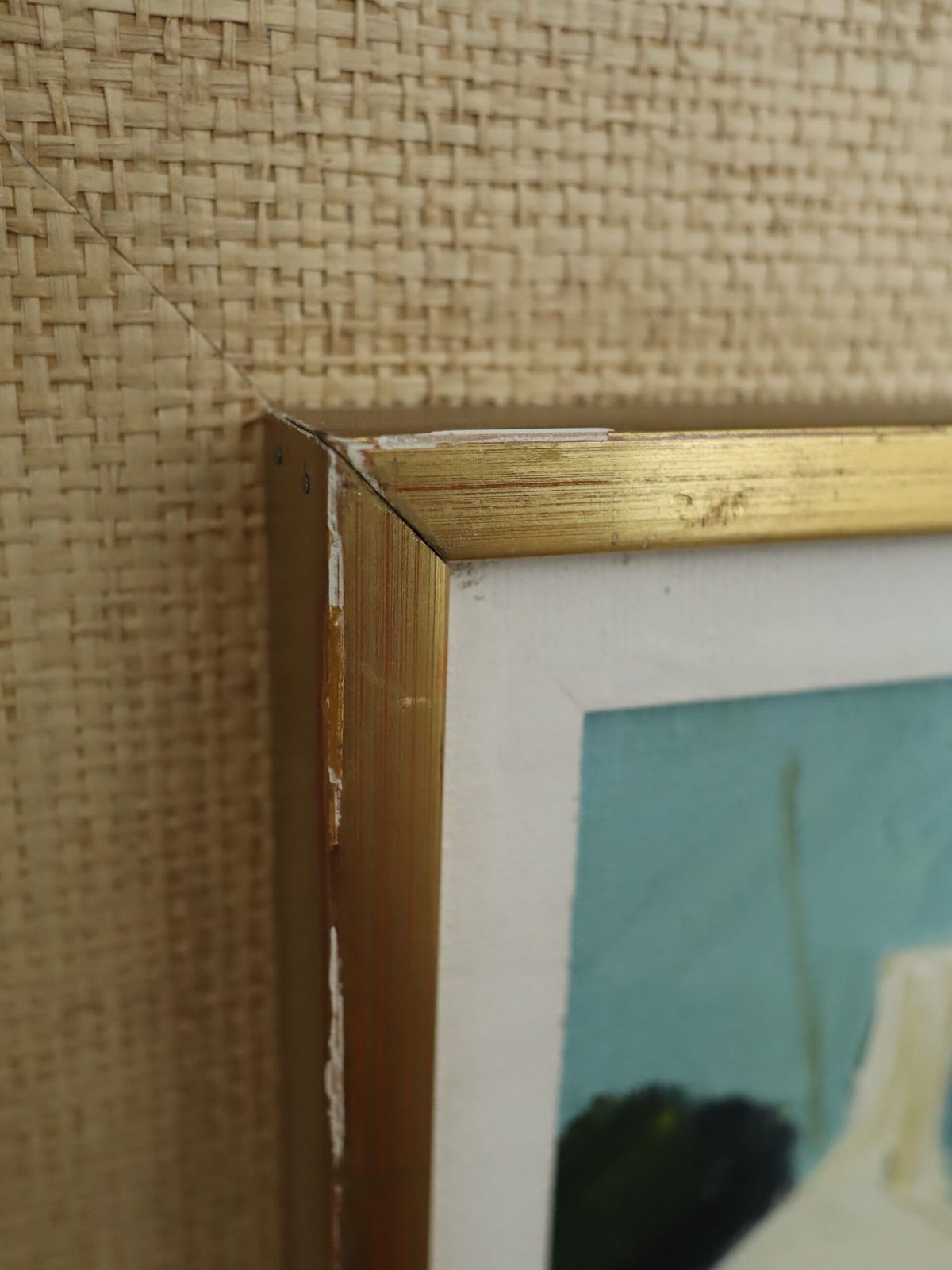 Kunst Rode Hut aan de Kust, Olieverf op Doek. photo