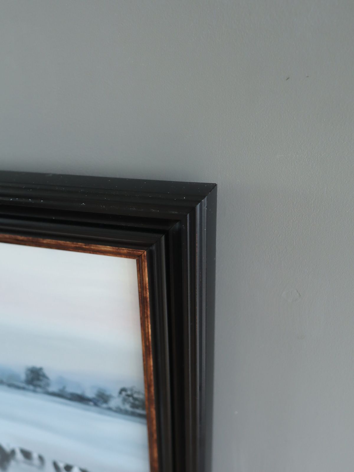 Kunst Friezen in de Mist, olieverf op paneel. photo