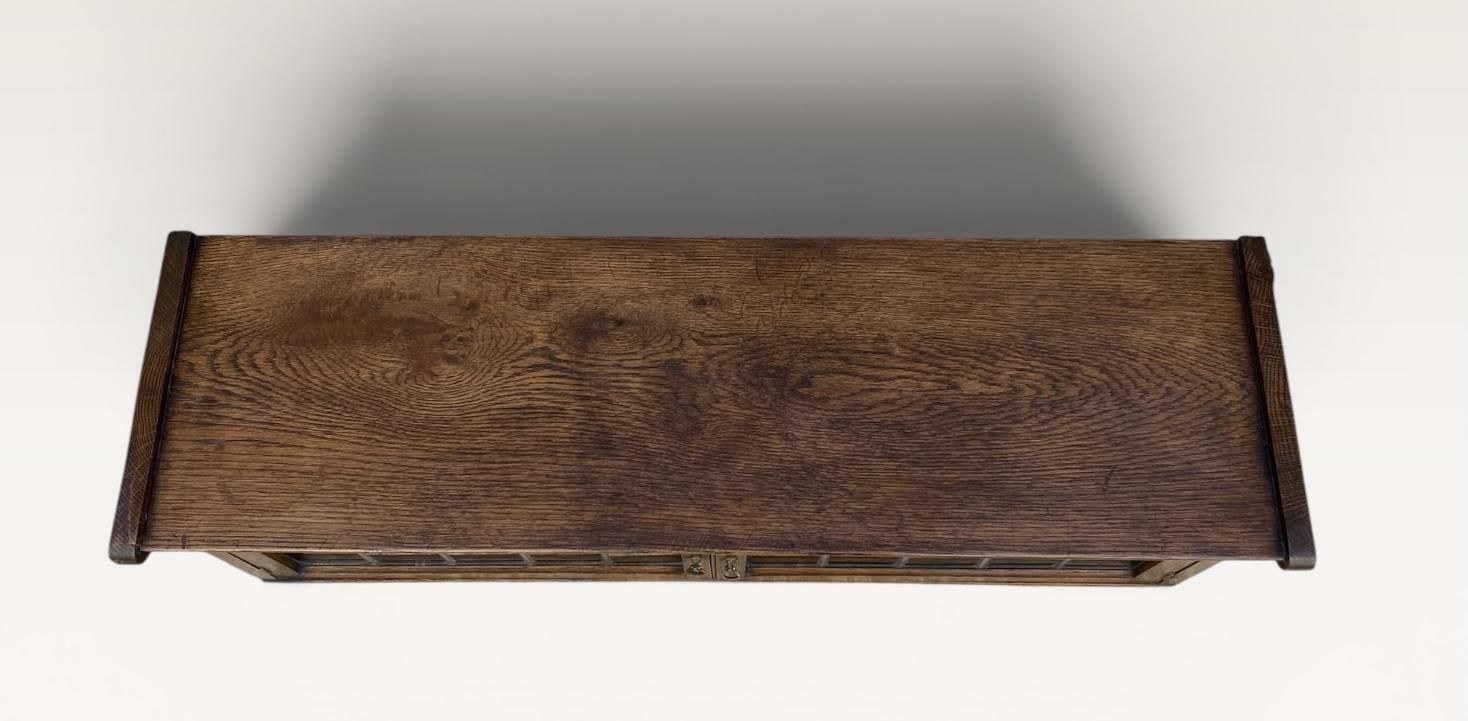 Oxford Oak Sectional Leaded Glass Bookcase C.1920. photo for sale