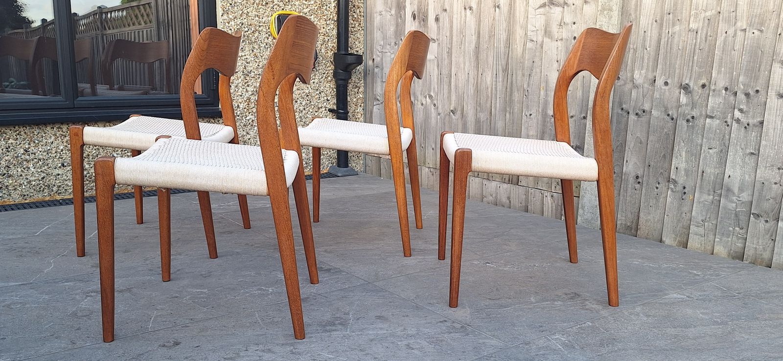 4 Danish Mid Century Niels Moller Chairs photo buy