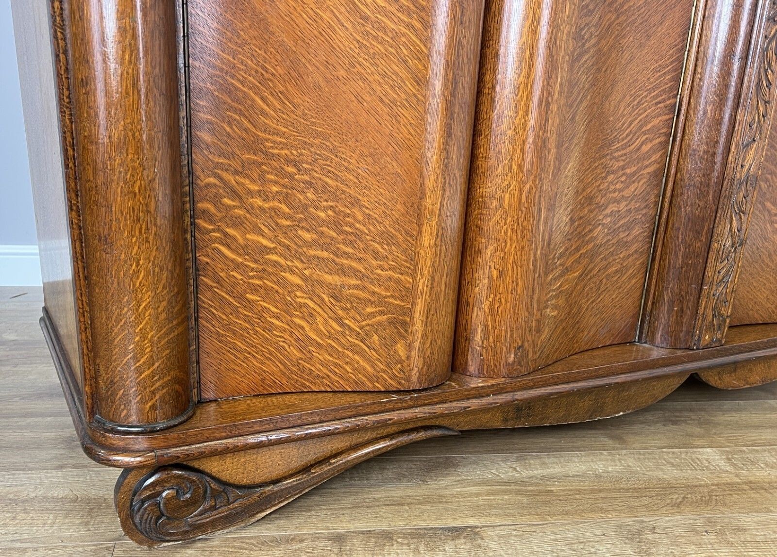 Wardrobe Vintage French Style Four Door Carved Armoire Cabinet Lot 6146 photo buy