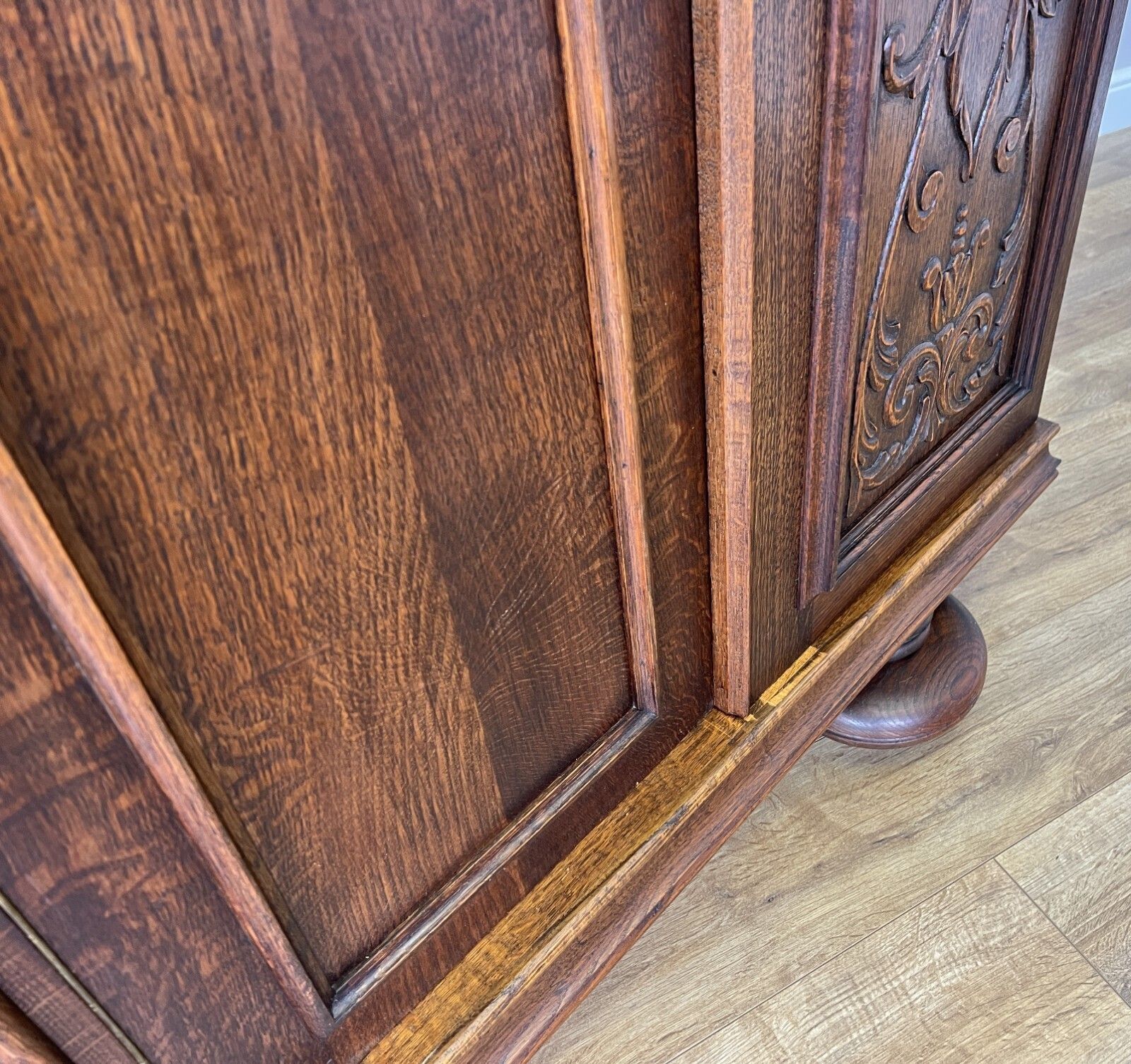 photo furniture Wardrobe Vintage French Style Four Door Carved Armoire Cabinet Lot 6145