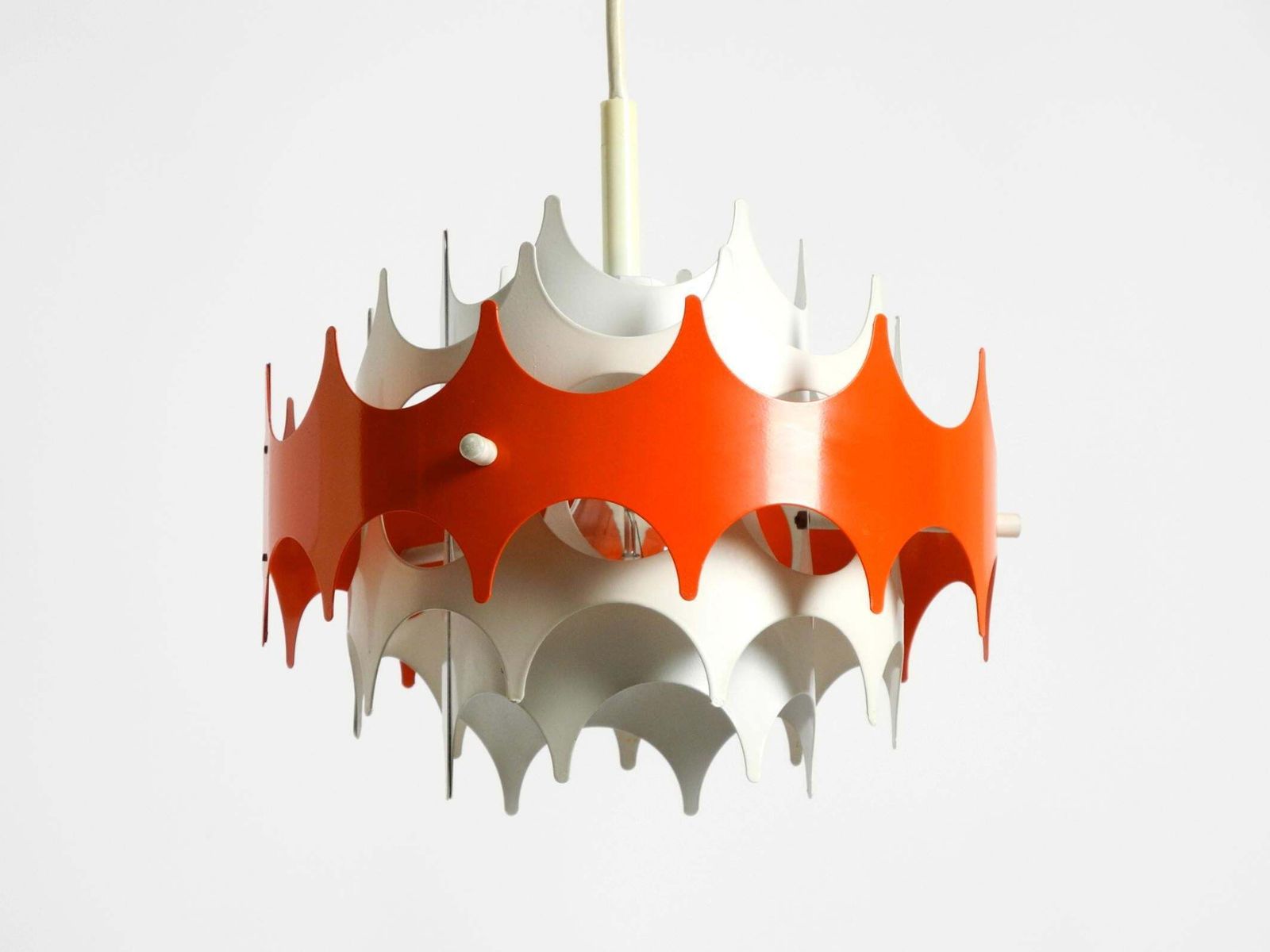photo for sale Kleine Space Age metalen hanglamp uit de jaren 1960 van Doria