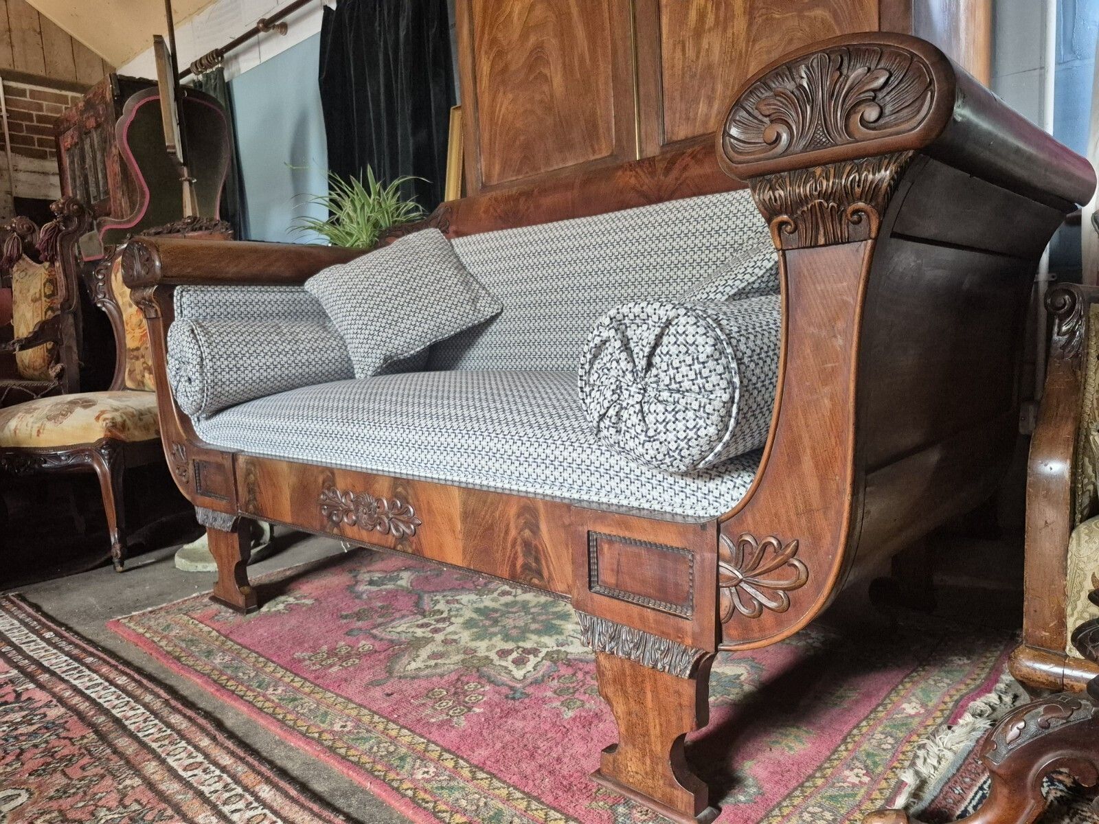An Outrageously Curvaceous Beidermeir Burr Walnut Two Seater Sofa Circa 1830