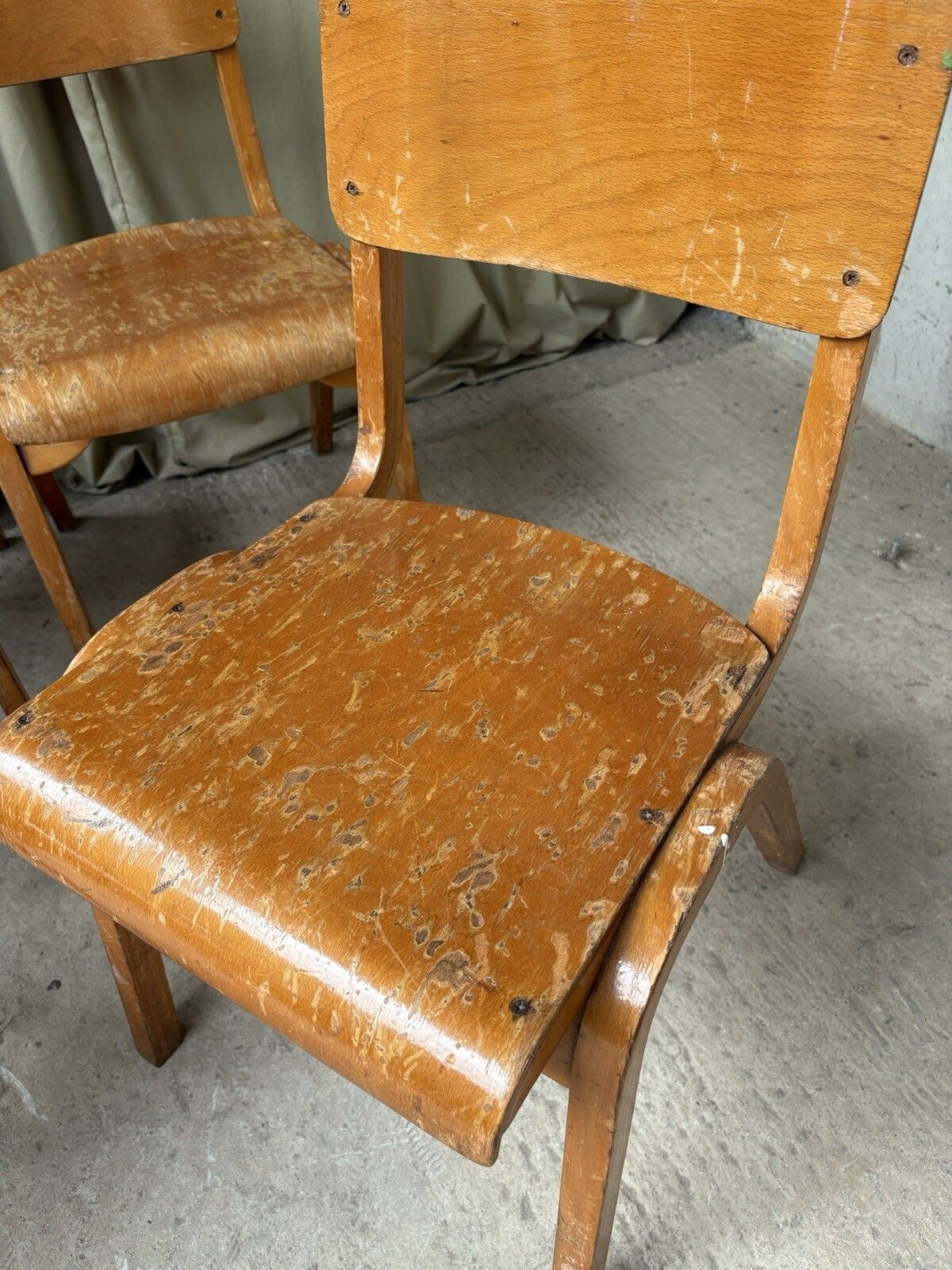 Vtg Mid Century Esavian Esa James Leonard Set Of 4 Stacking Dining Chairs R1203 photo vintage