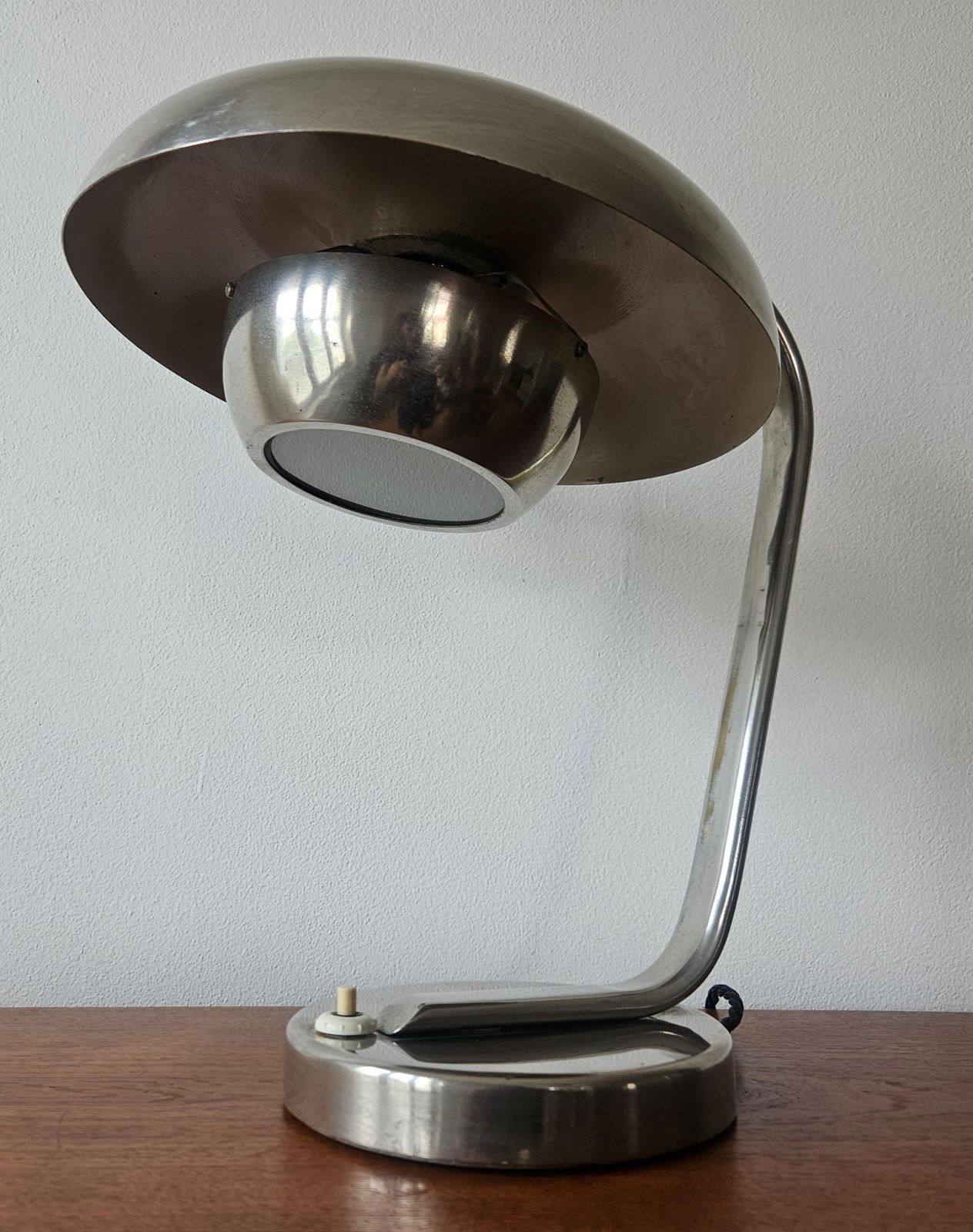 1725.0 Rare Bauhaus Chrome Table Lamp, Franta Anyz, Functionalism, Art Deco, 1930s photo
