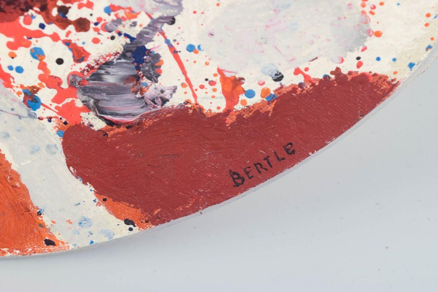 Lars Bertle. Oil On Canvas Mounted On Wooden Board. Expressive Abstract Work photo for sale