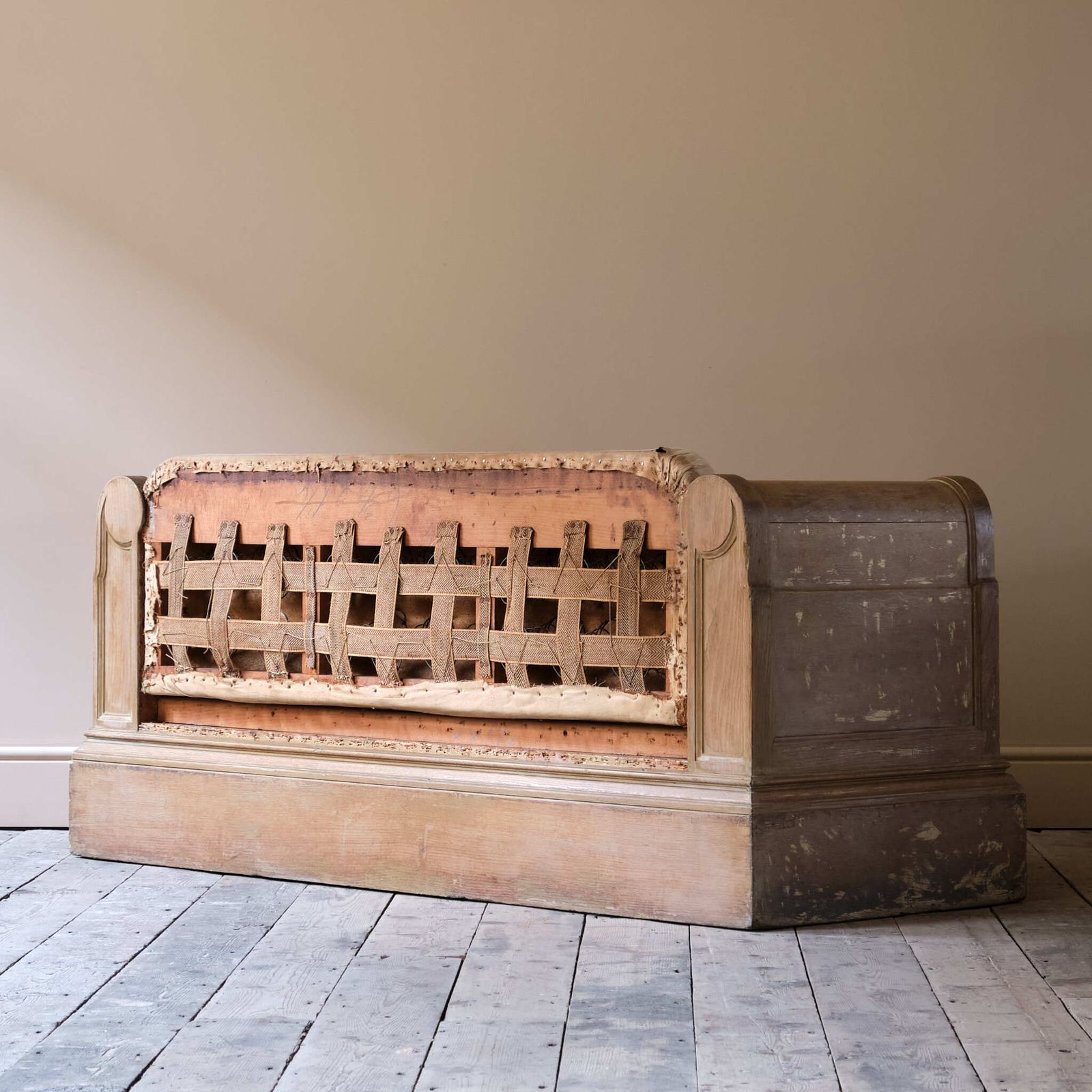Early 20th Century Oak Sofa, 1910s photo vintage
