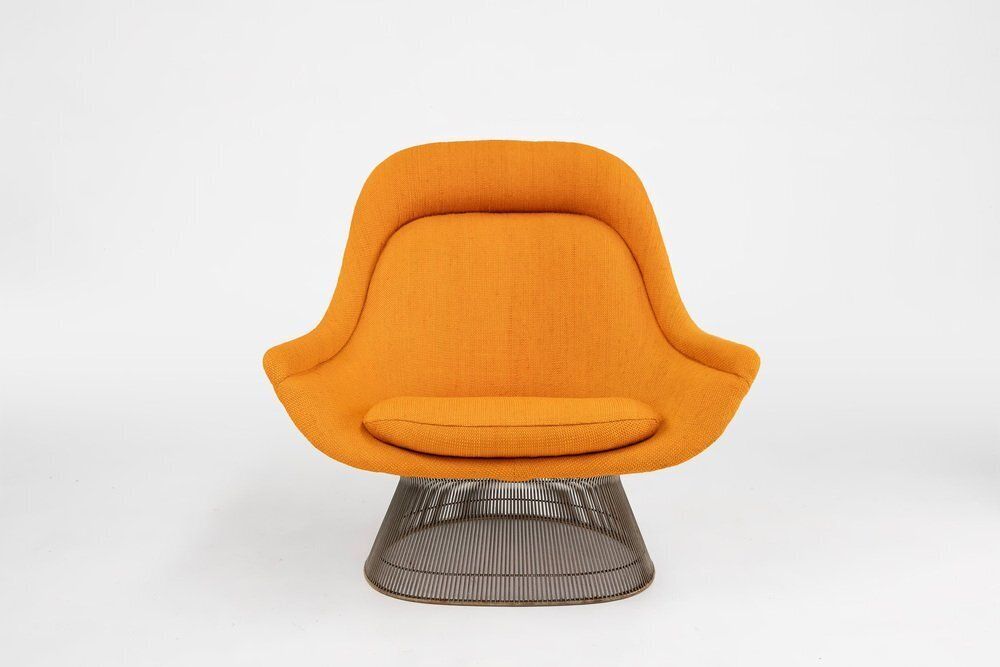 Set Of Model 1705 Easy Chair And Ottoman By Warren Platner For Knoll 1966 photo 15201.0