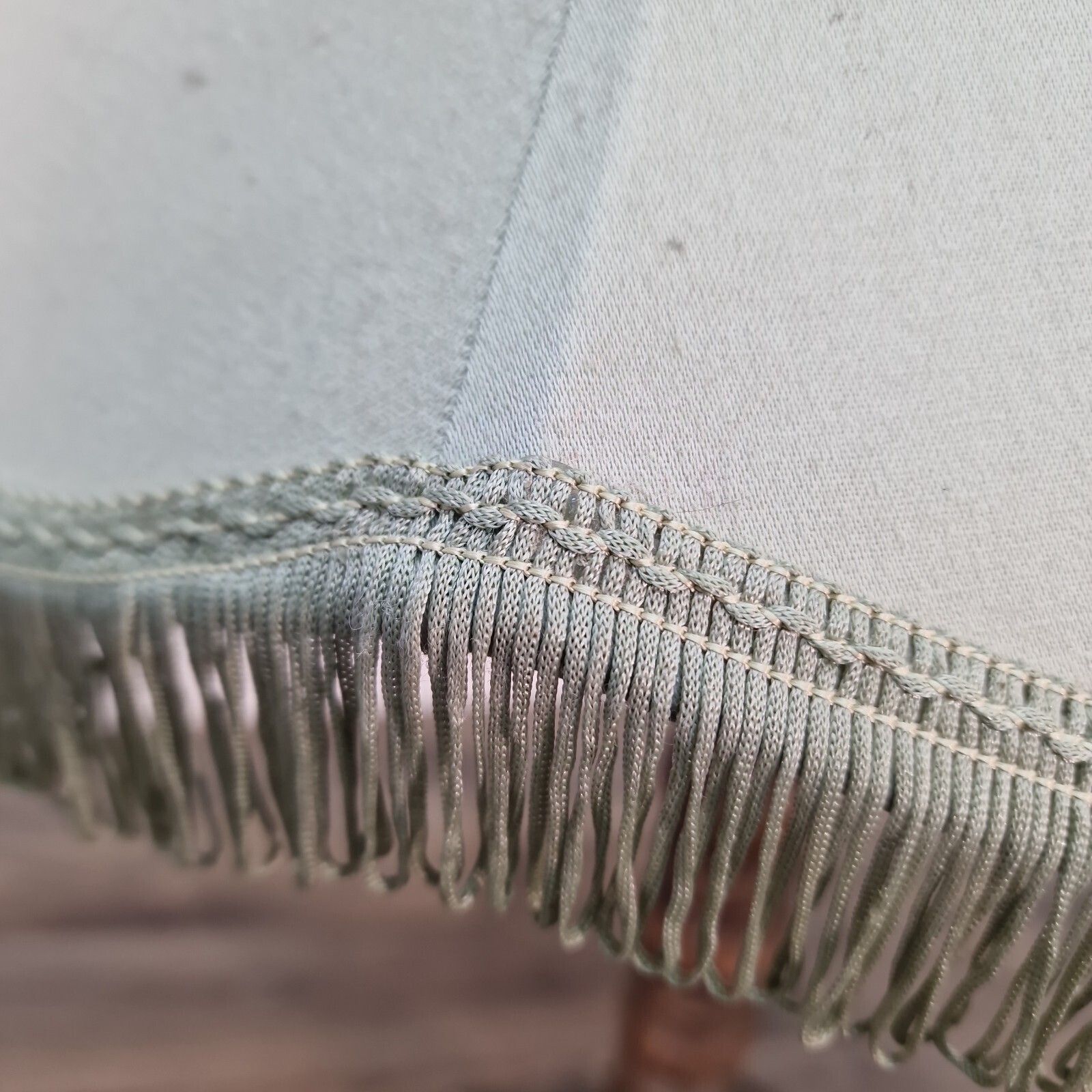 photo buy Vintage Large Lampshade   Fringe Trim Fabric Standard Lamp Light Shade   Retro