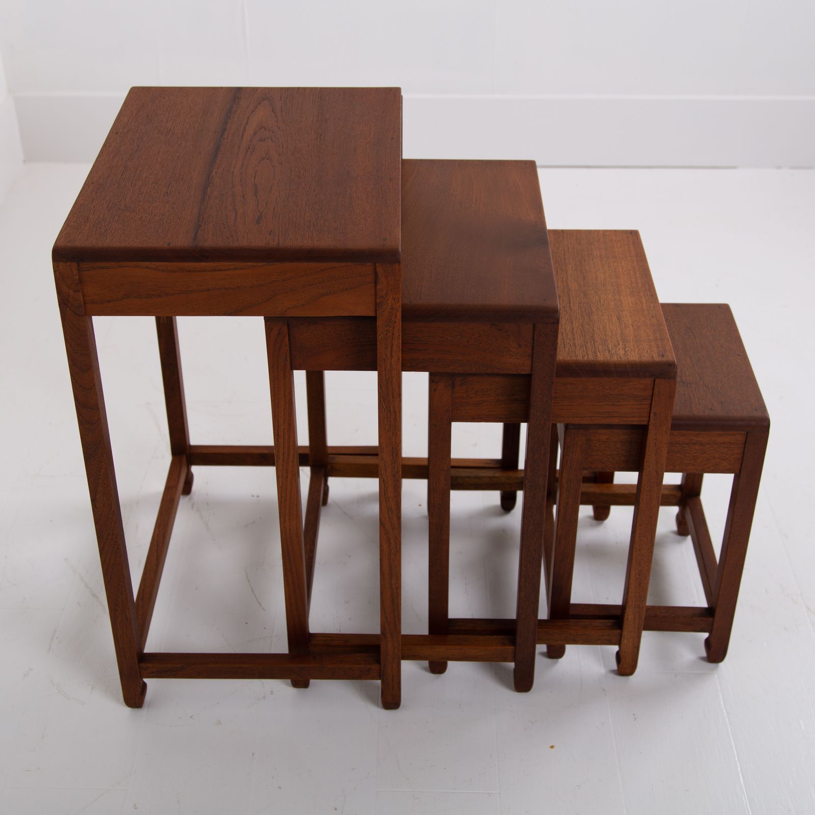 Art Deco Nest Of Four Side Tables In Teak photo 615.0