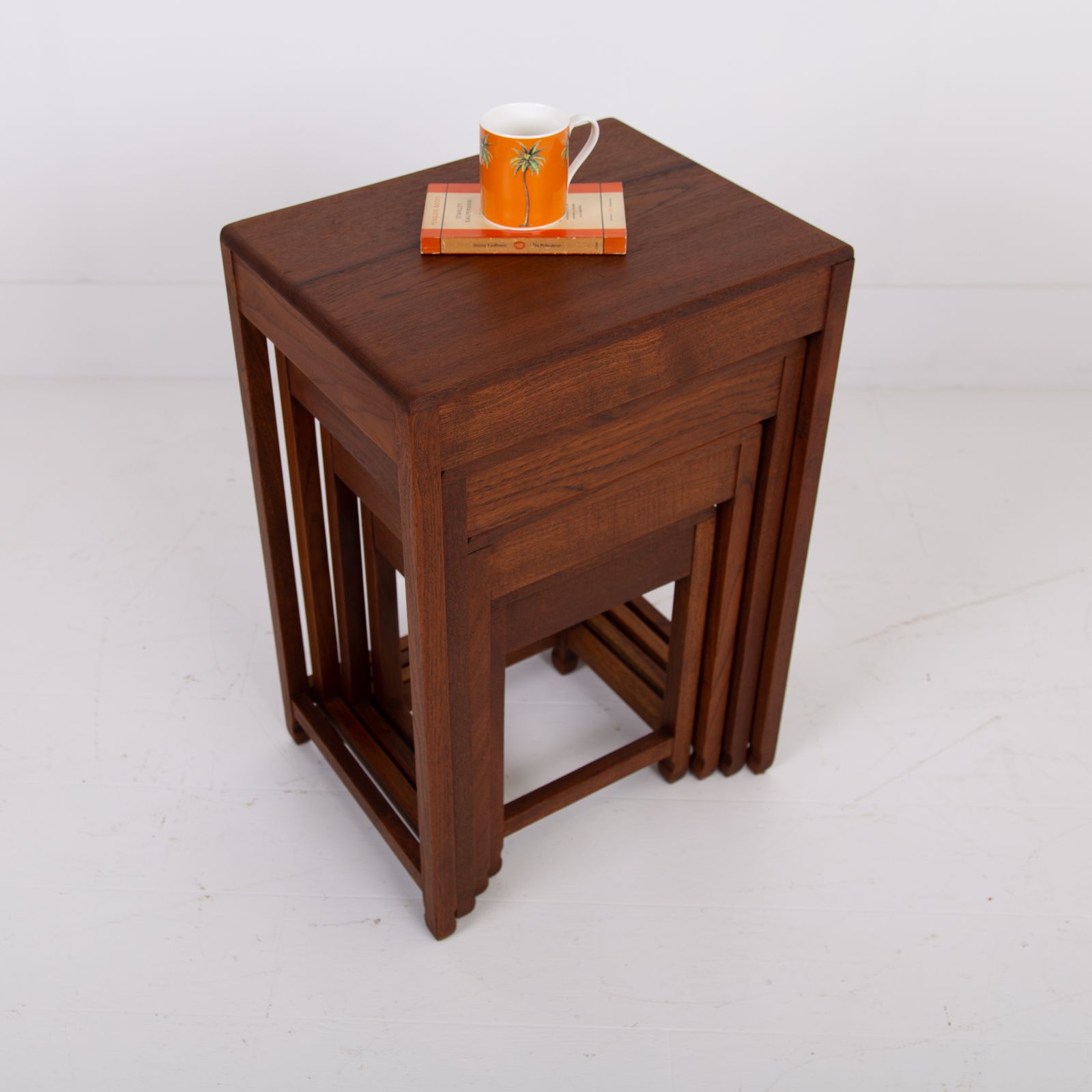 photo buy Art Deco Nest Of Four Side Tables In Teak