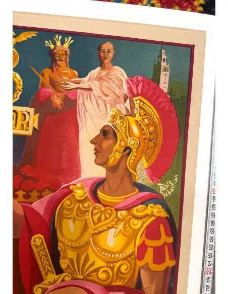 Affiche de voyage espagnole originale Sevilla Semana Santa, lithographie de 1951 photo furniture