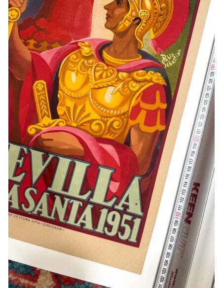 Lithografie Sevilla Semana Santa Spaanse reisposter 1951 photo 901.0
