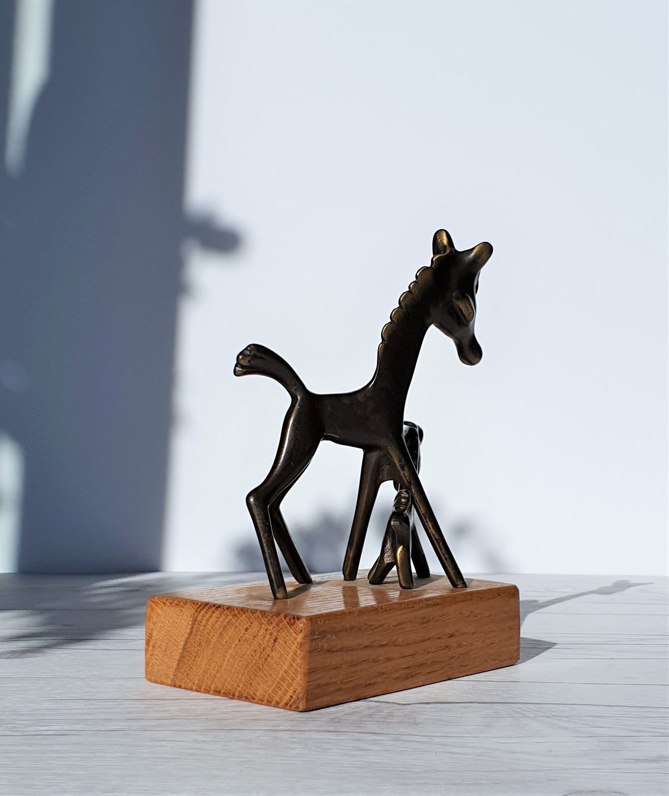 Walter Bosse For Hertha Baller Mid Century Modern Brass Horse Figurines, 1950s   60s, Austrian photo vintage