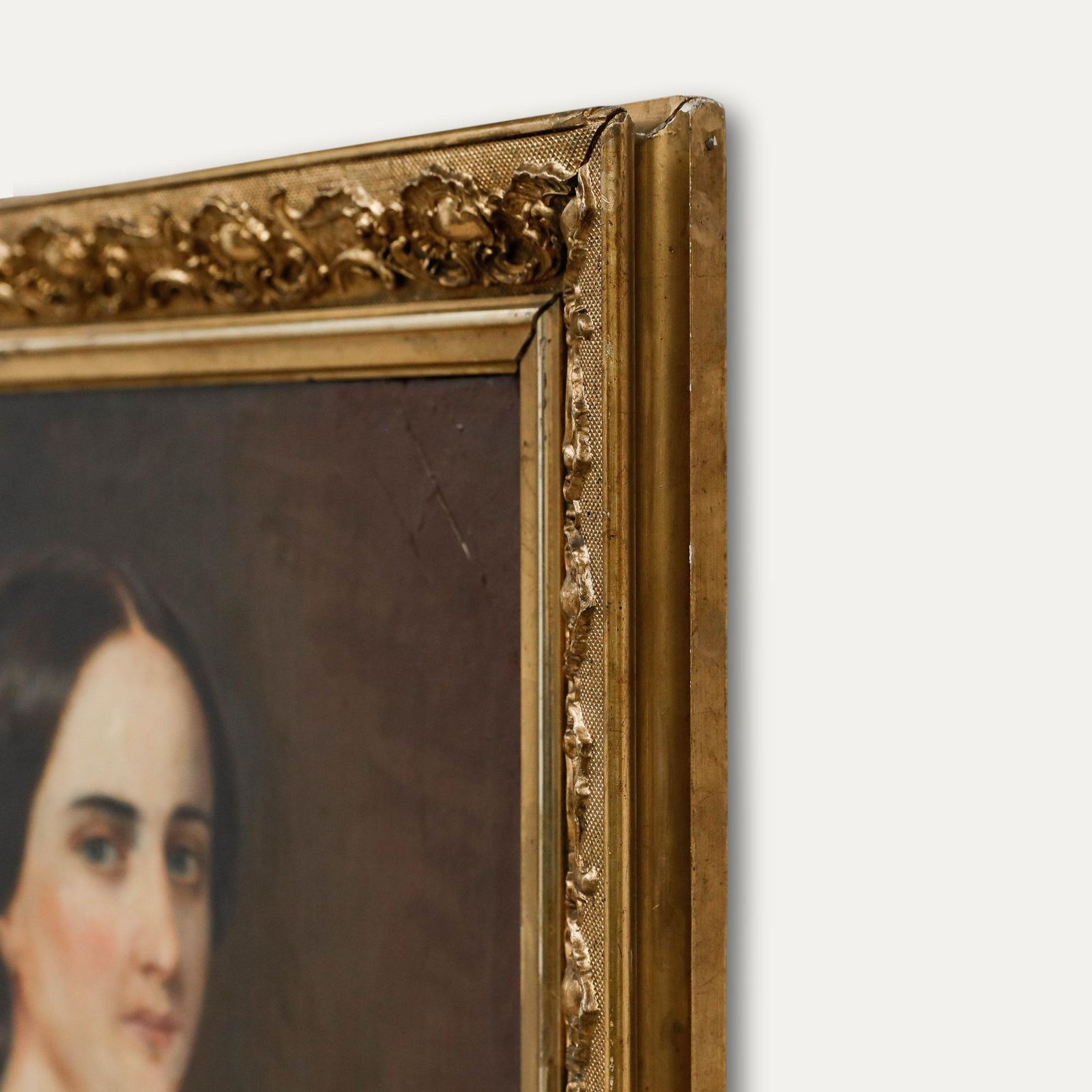 Mid 19th Century Oil   Portrait Of A Fashionable Lady. photo buy