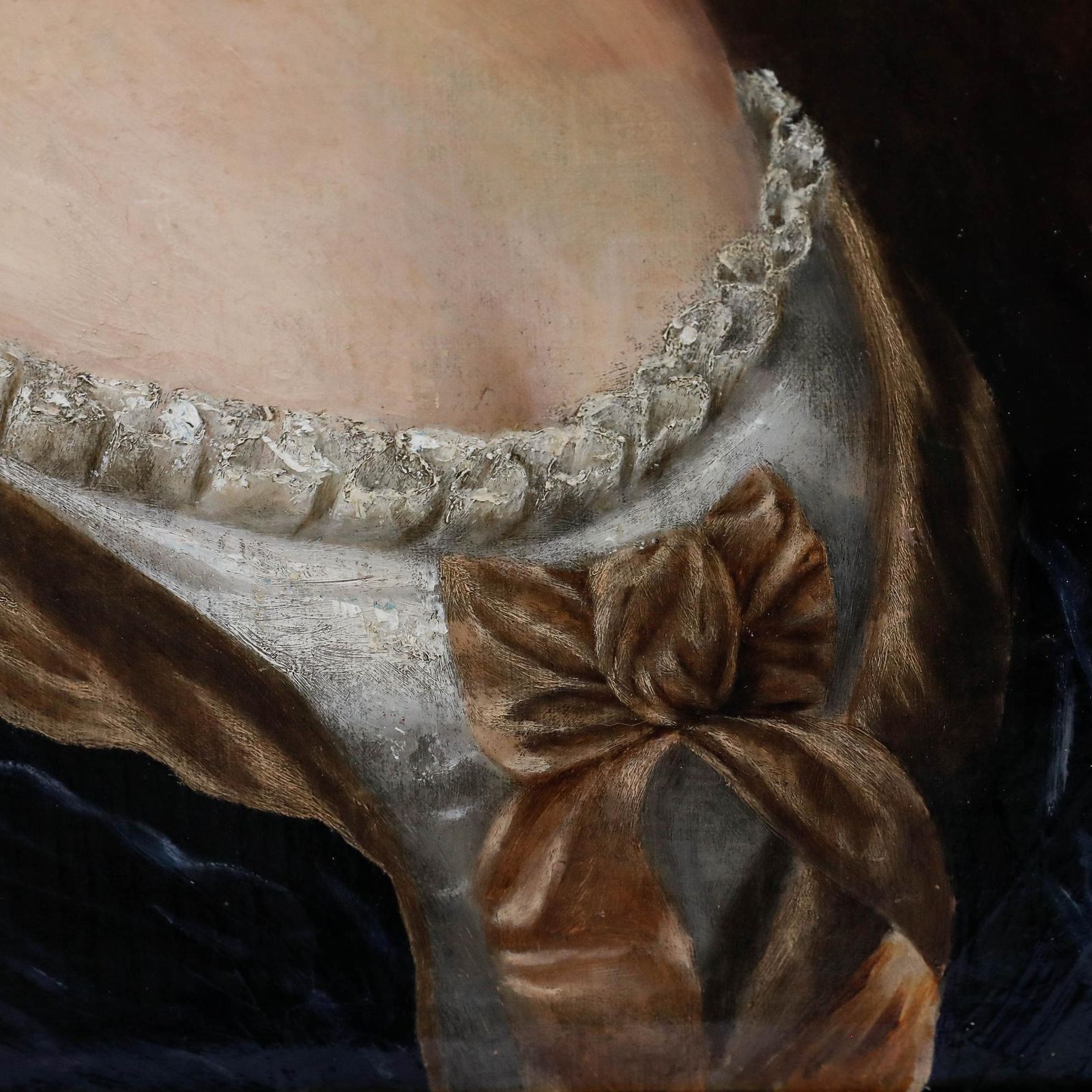 photo furniture Mid 19th Century Oil   Portrait Of A Fashionable Lady.