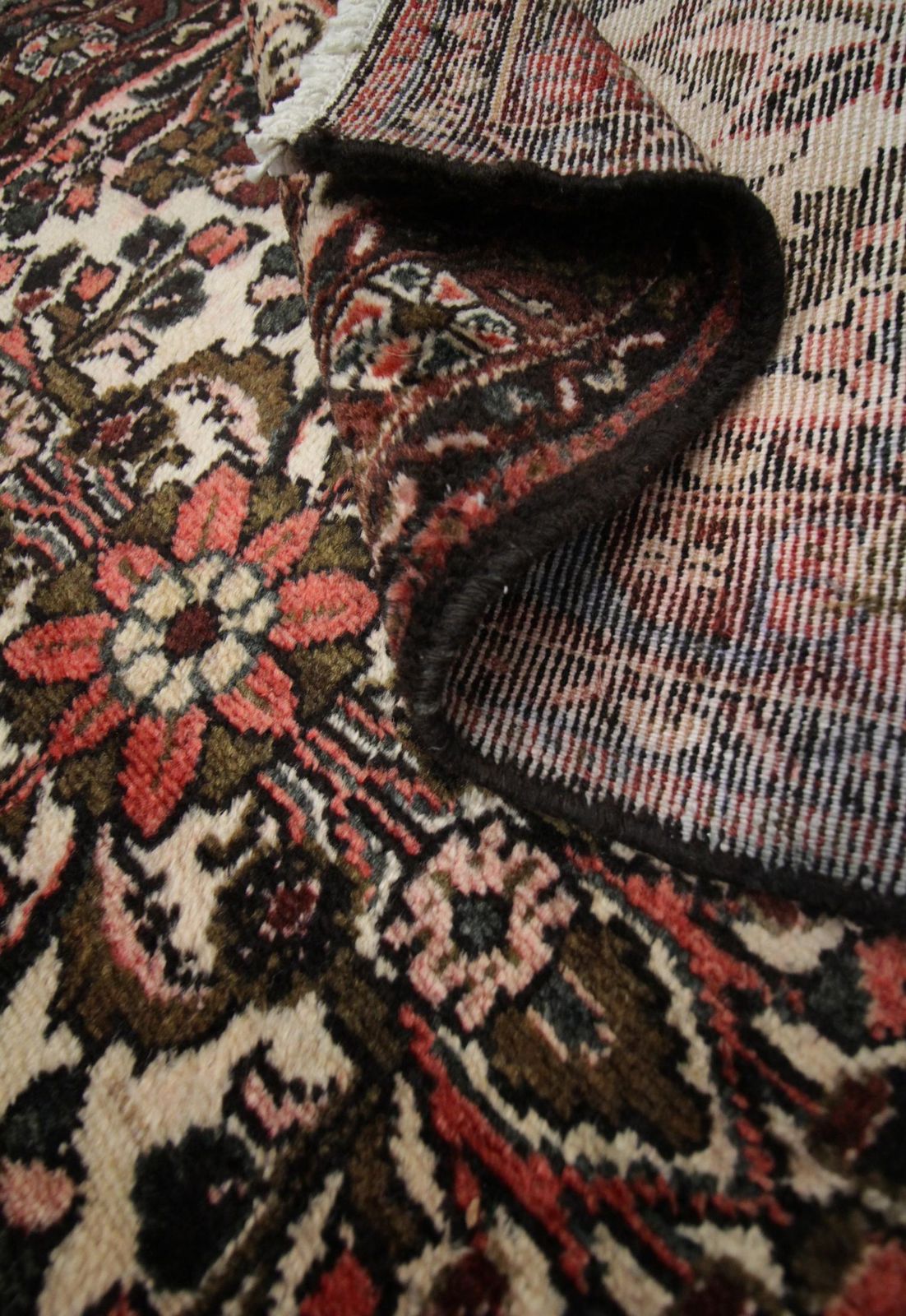 Chemin de tapis long fait main, tapis de couloir vintage indien, laine florale, chemin d'escalier photo vintage