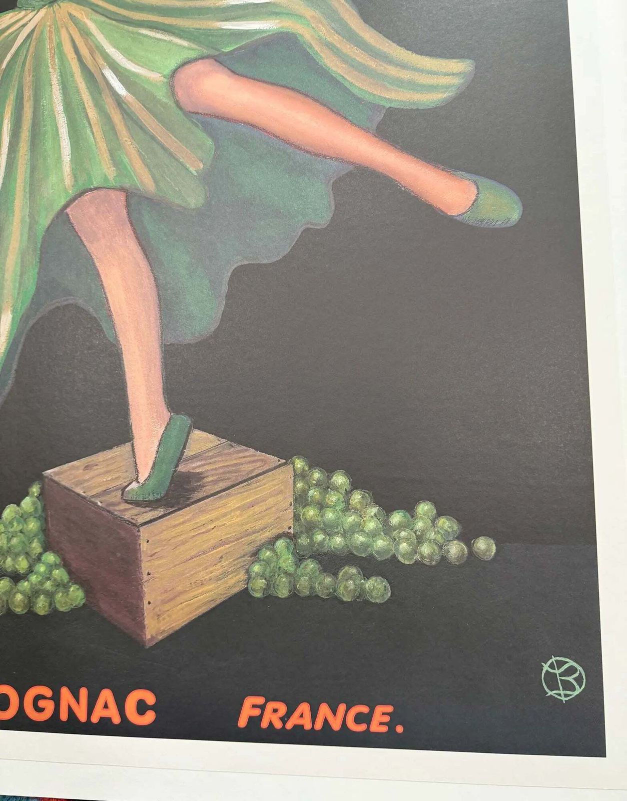 Original Cognac Robertin Bruce Skilbeck Signed Limited Edition Original Poster photo furniture