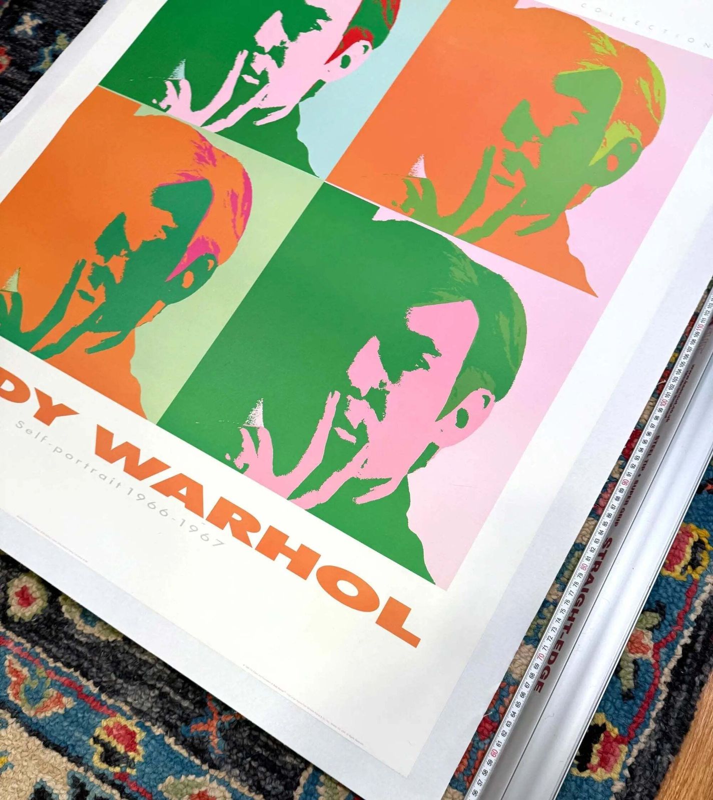 Original Andy Warhol Self Portrait 1989 Rare Pop Art Lithograph Poster photo 4347.0