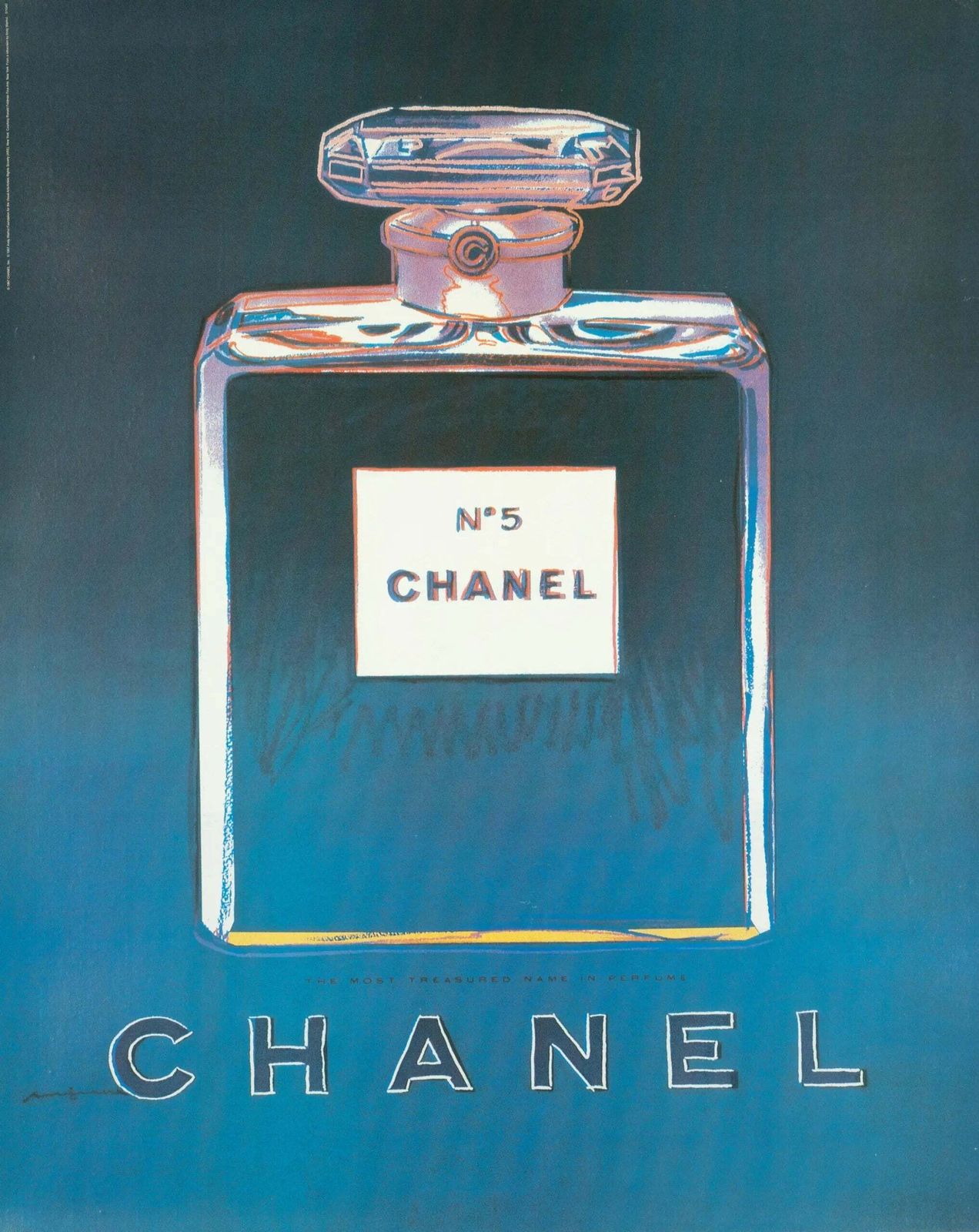 Authentic Andy Warhol Chanel No 5 Original Perfume Poster Set photo vintage