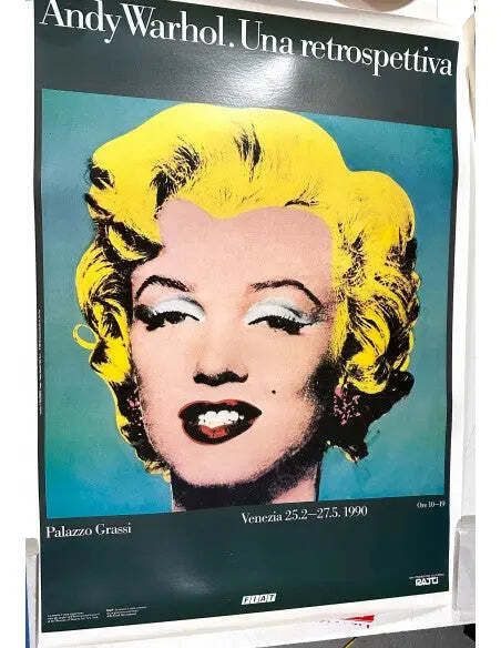 Andy Warhol Retrospective Vintage Marilyn Pop Art Poster op Linnen 1990 photo 718.0