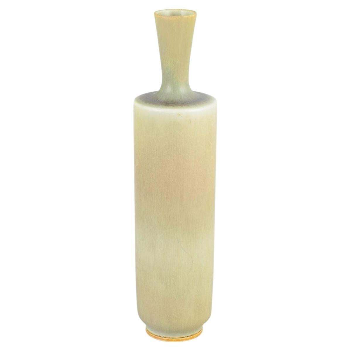 Berndt Friberg For Gustavsberg. Large Ceramic Vase In Soft Natural Tones.