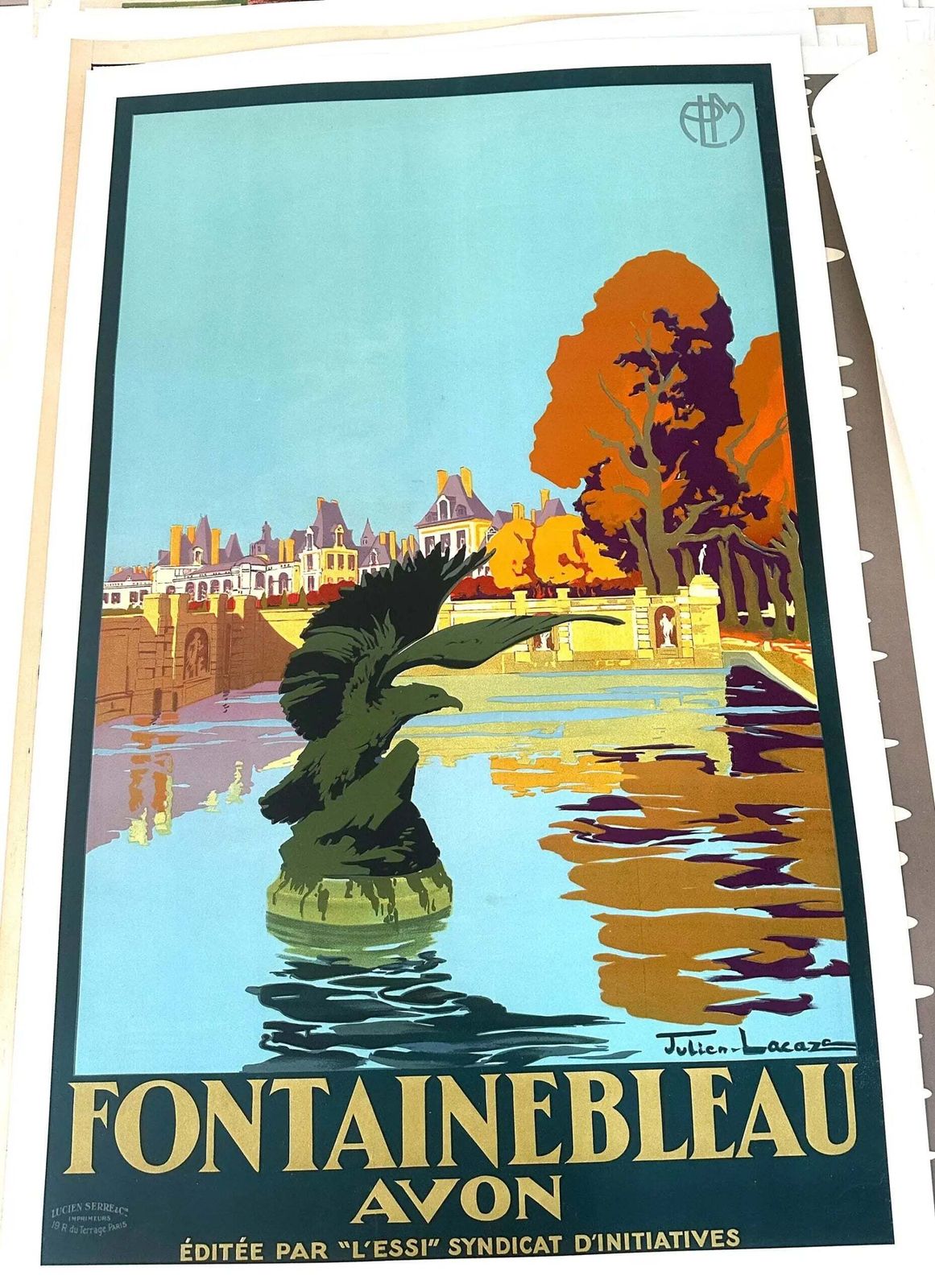Franse reisposter Fontainebleau 1930 Julien Lacaze art deco photo furniture