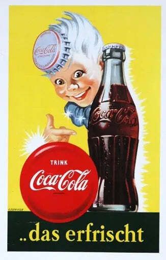 Affiche lithographique Coca Cola années 1950, par Raymond Savignac