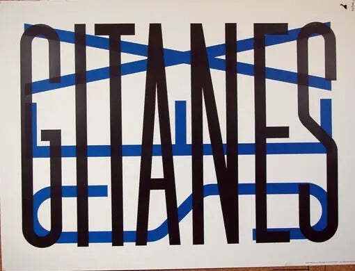 Affiche publicitaire Gitanes Sex sérigraphie 1990, par Bob Zoell