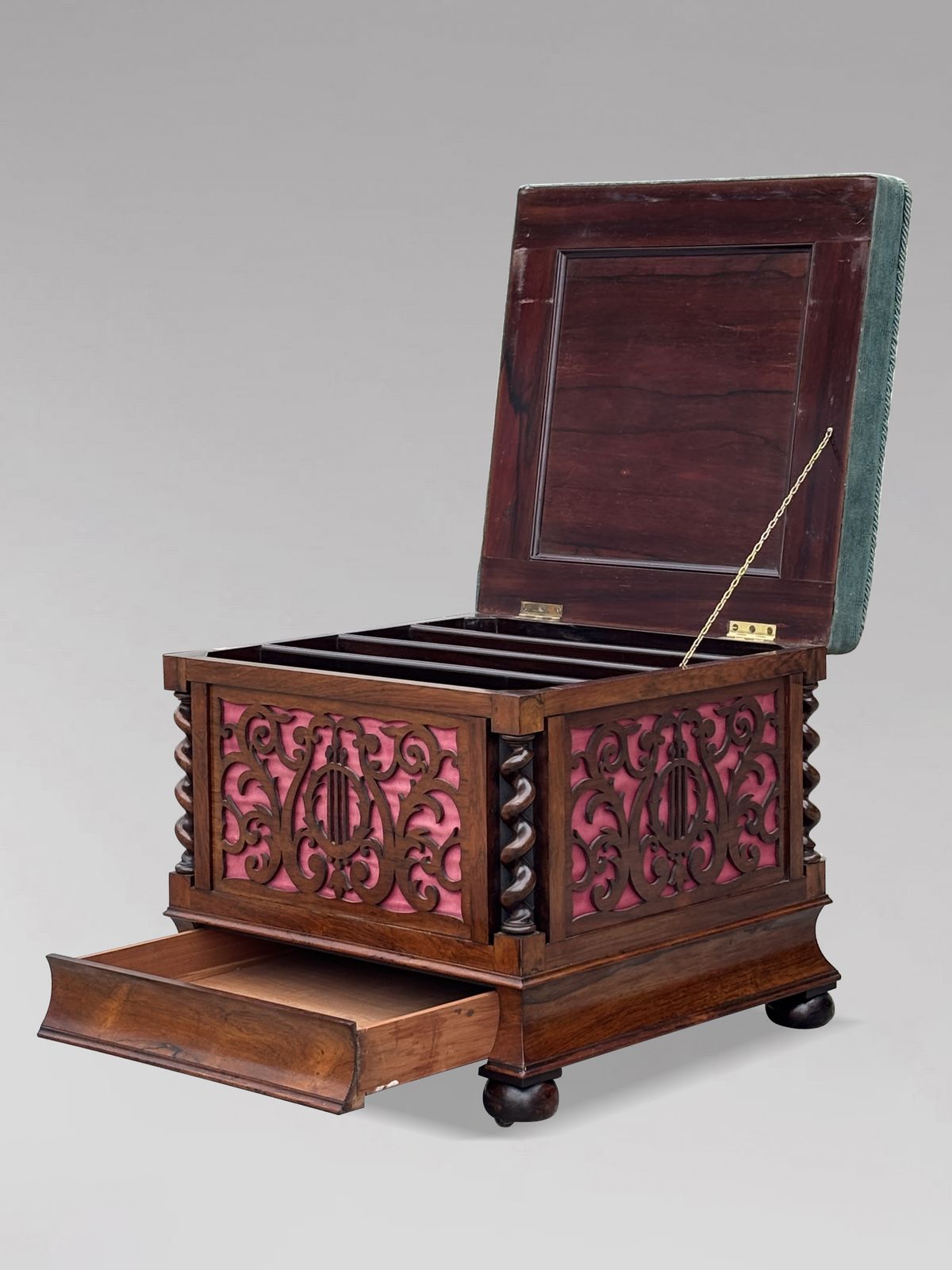 photo for sale Mid 19th Century Victorian Period Rosewood Piano Stool