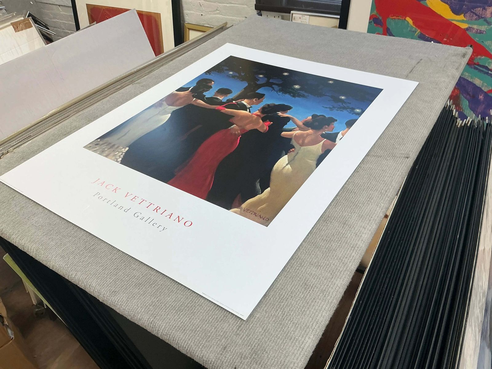Jack Vettriano Waltzers 2000 Large Offset Lithograph Romantic Art Print photo vinterior