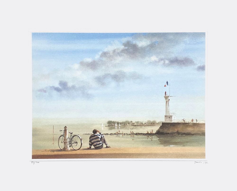 Alain Gaudin Signed Lithograph Le Phare 1994