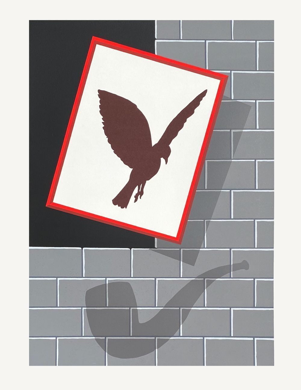 Alexis Keunen Screenprint Hommage à Magritte II 1983