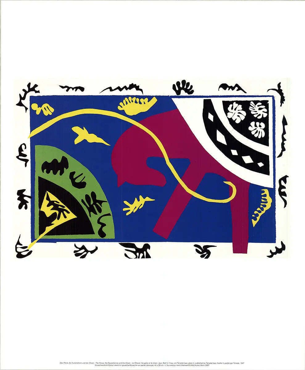 Henri Matisse The Horse The Equestrienne And The Clown Lithograph Poster