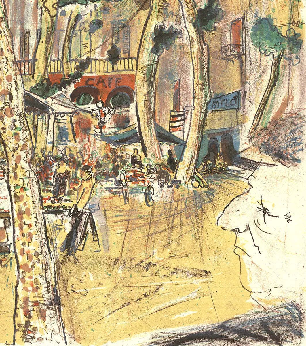 Marché Provençal, gesigneerde gelimiteerde editie lithografie, 1975 photo Kunst