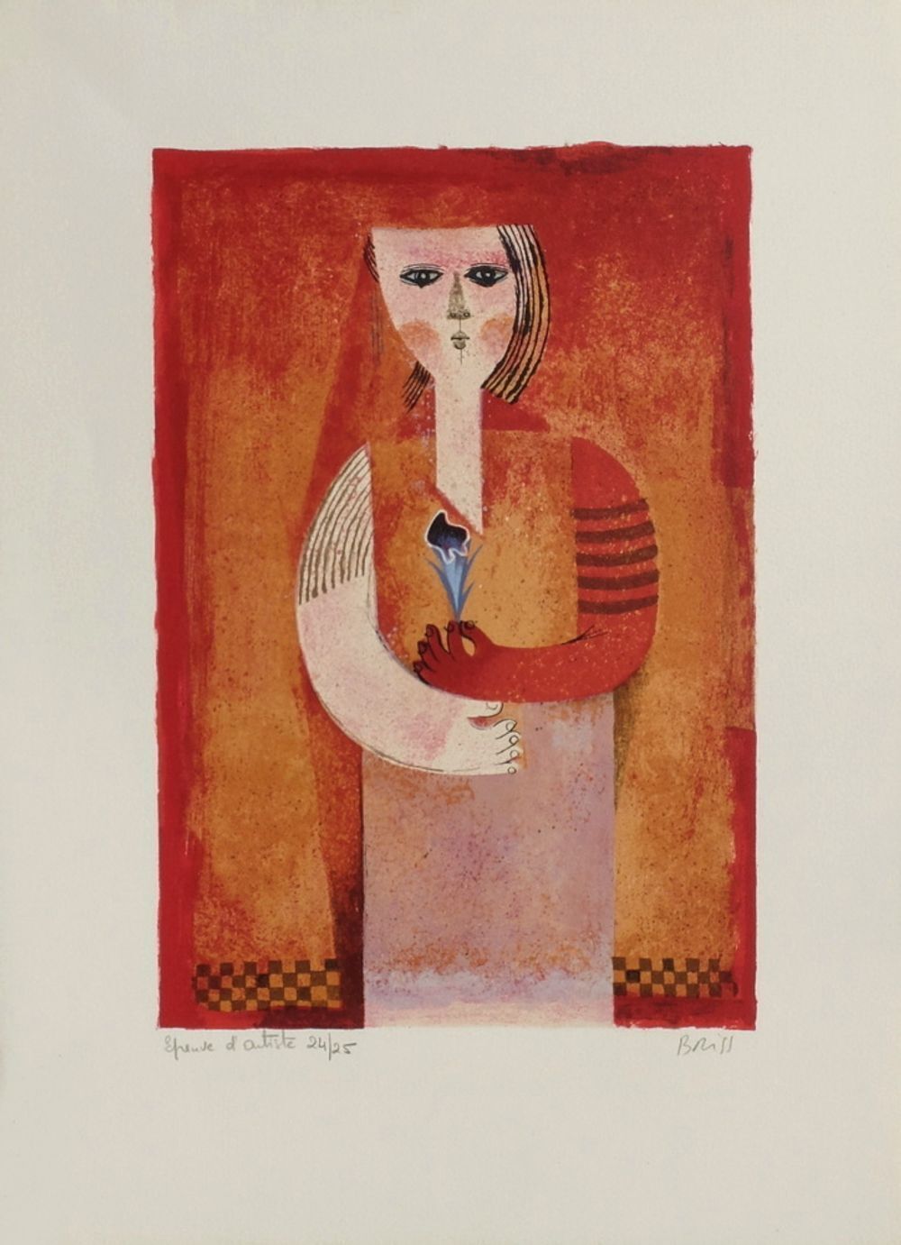 Samy Briss Signed Lithograph Illeana 1975