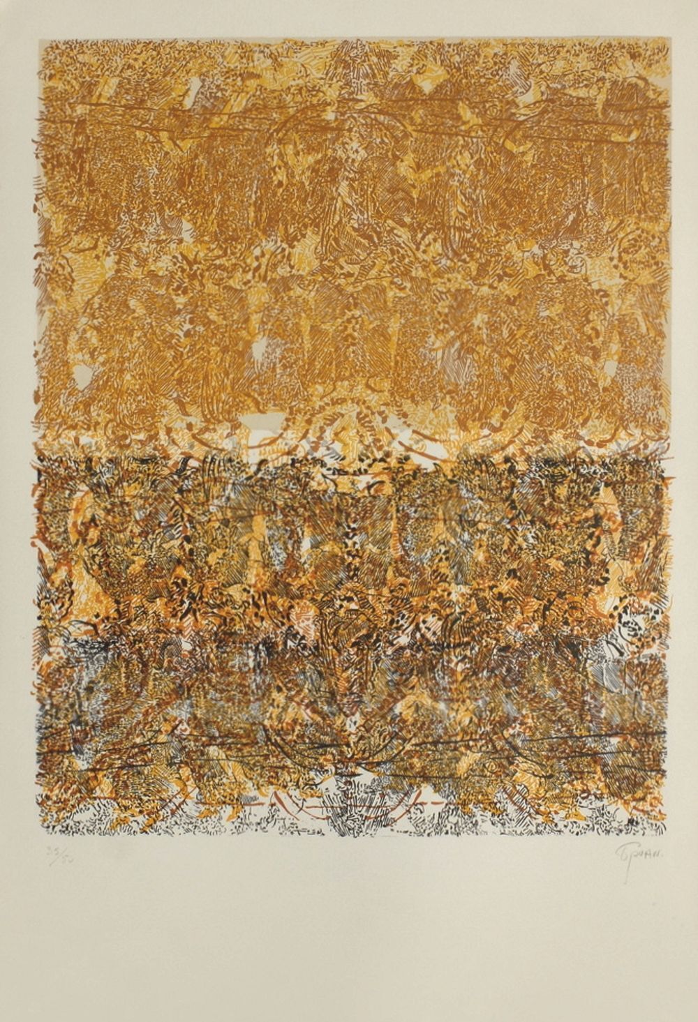François Rouan Gesigneerde Zeefdruk Superpositions II 1975