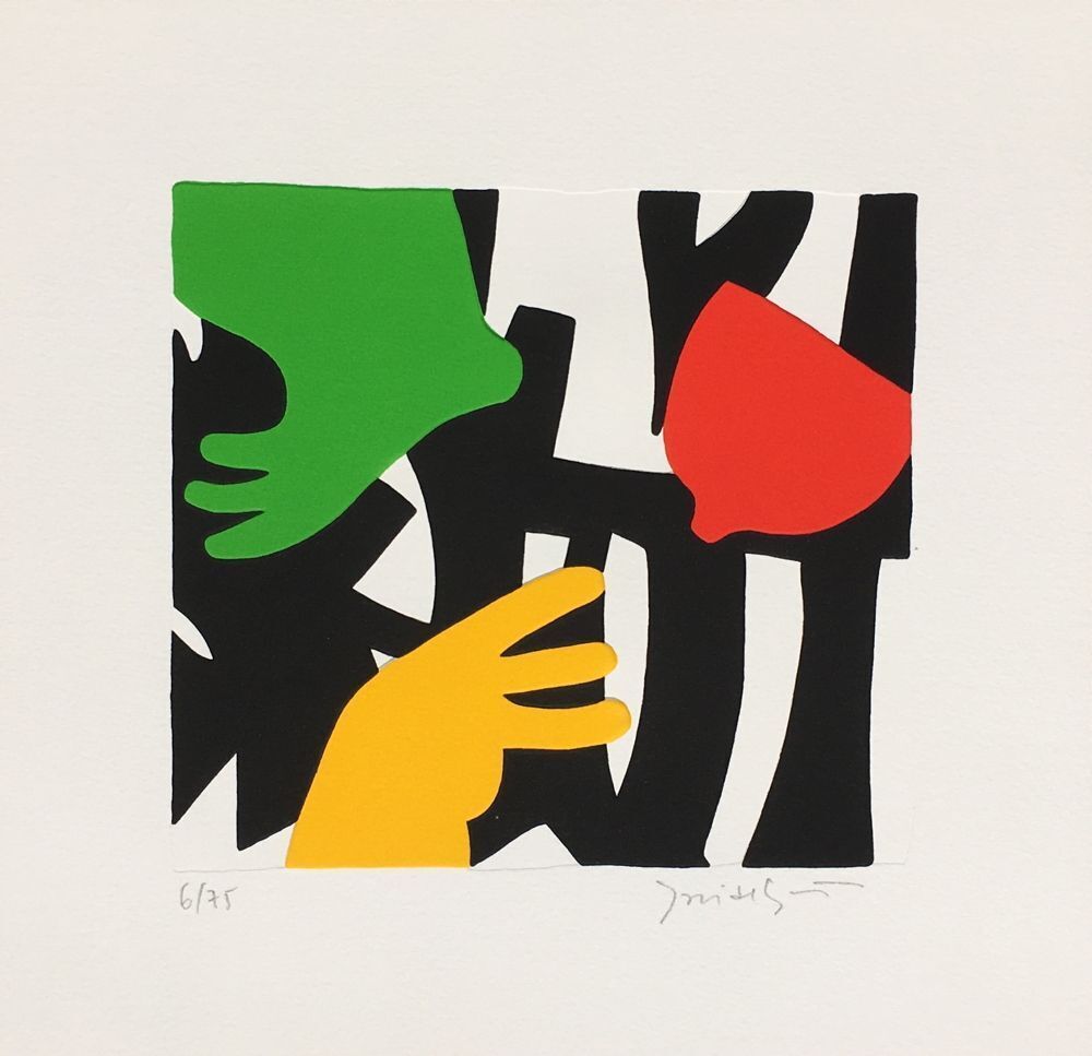 Sérigraphie signée José De Guimaraes, Mimésis IV, 2006