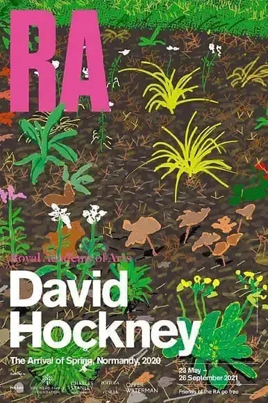 Original David Hockney Royal Academy 2021 Offset Lithograph Exhibition Poster
