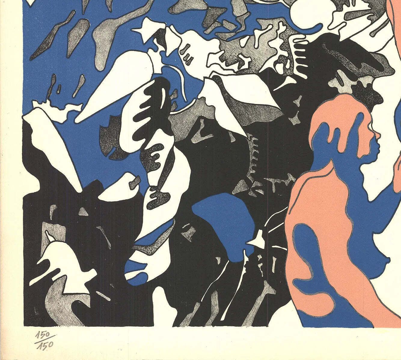Henri Cueco Untitled Signed Limited Edition Original Colour Lithograph Print photo 838.0