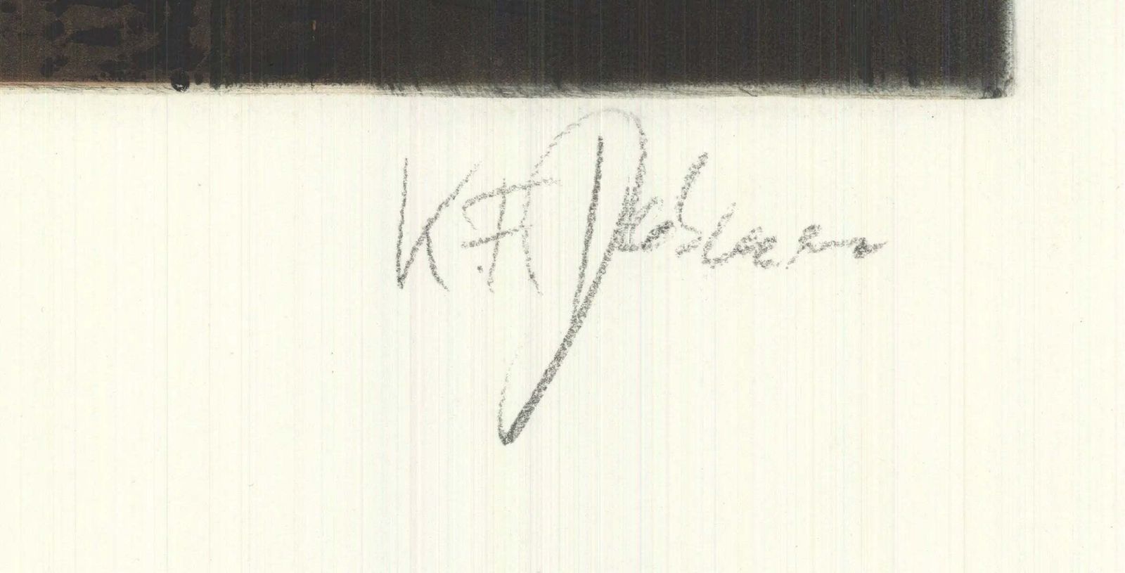 Karl Fred Dahmen Signed Untitled 1971 Original Abstract Etching Print photo furniture