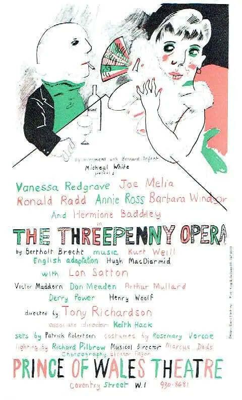 David Hockney The Threepenny Opera 1972 Offset Lithografie Kunstprint