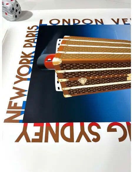 Louis Vuitton Journey Through Time handgesigneerde originele Razzia poster photo Kunst