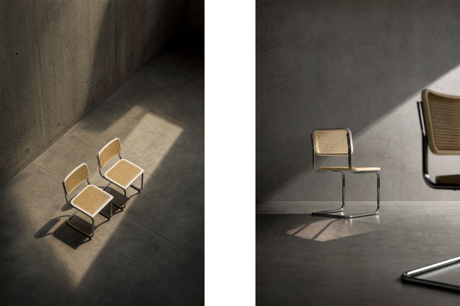 Mid-century modern houten stoelen met vlechtwerk, Italië, jaren 1980, set van 2 photo vintage