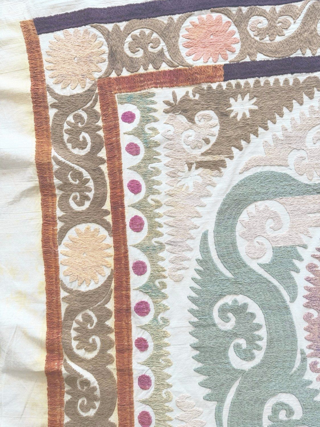Suzani Tribal Textile   Decorative Vintage Embroidery, 126 X 150 Cm photo buy