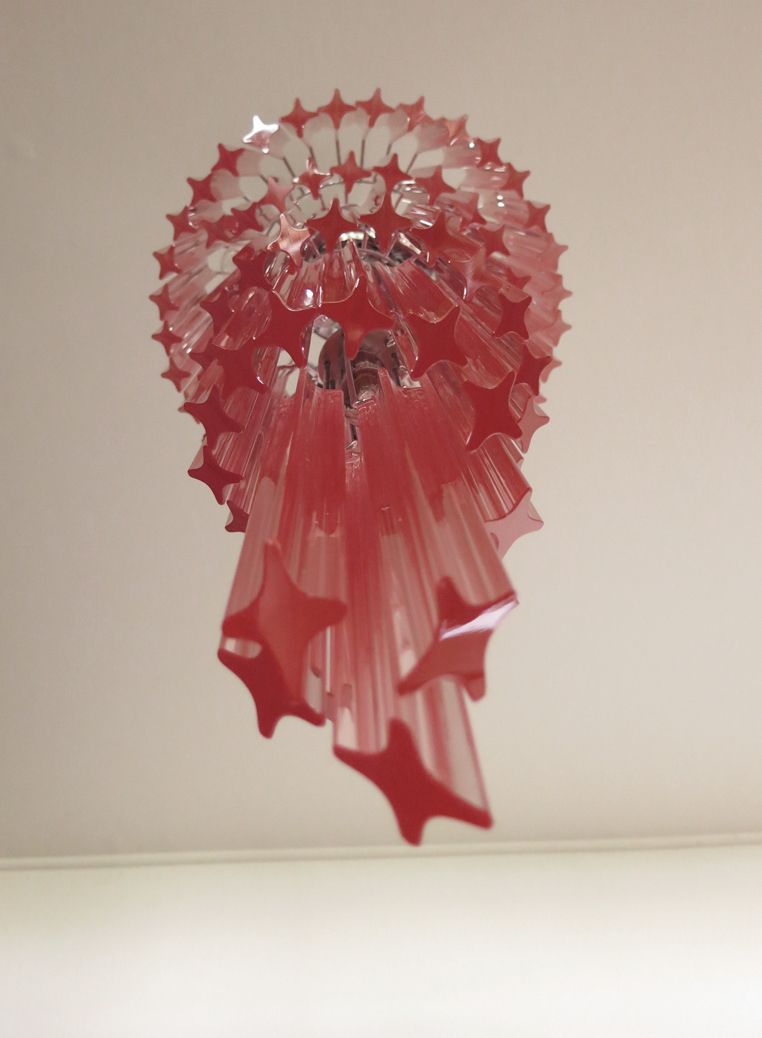 Murano Chandelier 86 Pink Quadriedri Prism photo furniture