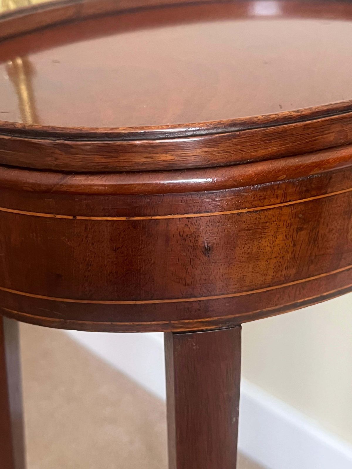 4250.0 George III Sheraton Period Walnut Candle Stand With Gallery, English Circa 1775 photo